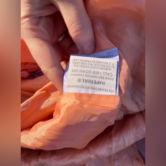 Vintage silk goddess dress coral - Picture 12 of 15